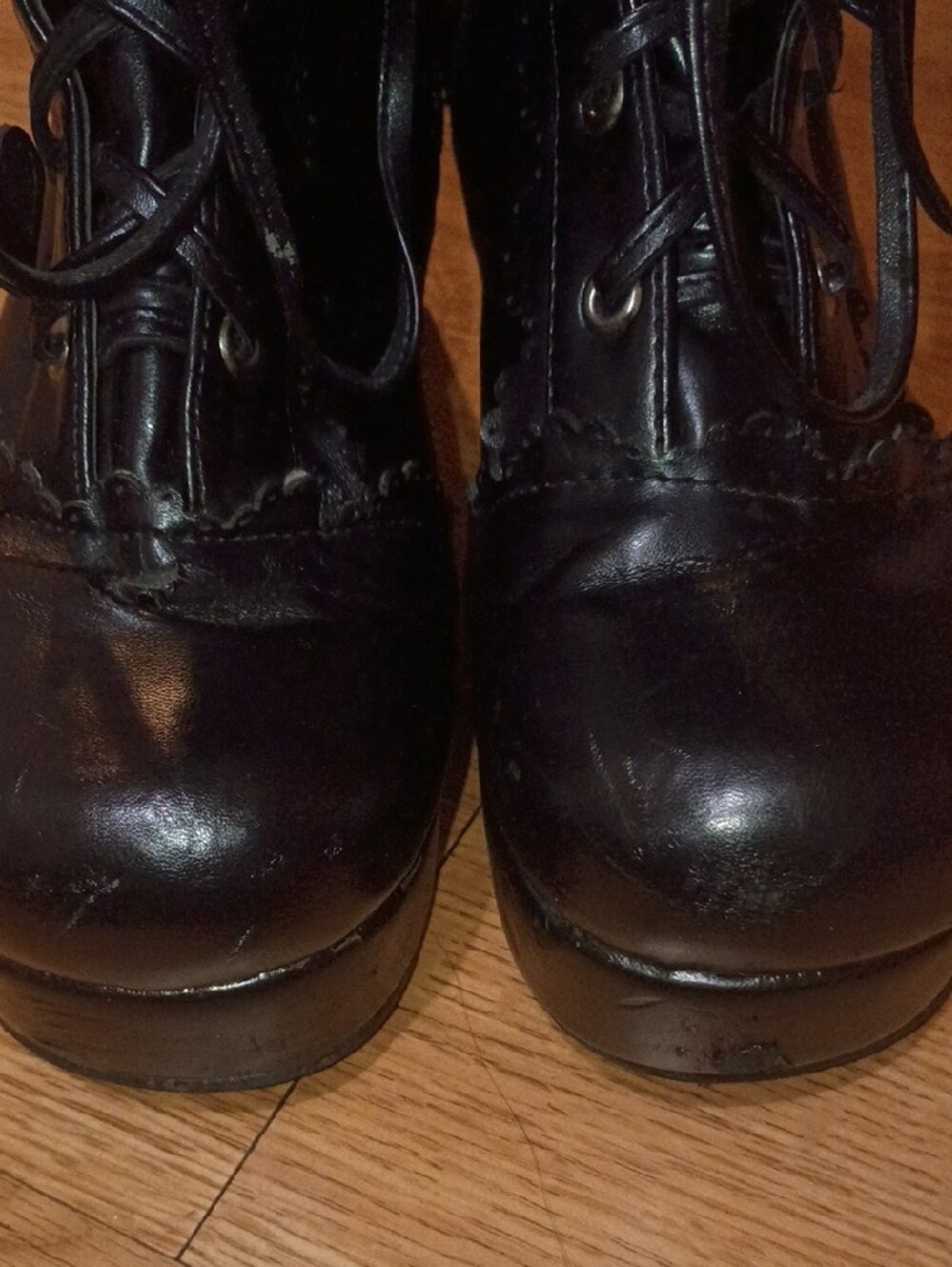 ANGELIC IMPRINT HEART CUTOUT PLATFORMS — ARCHIVE PIECE - Picture 4 of 16